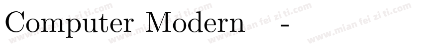 Computer Modern 现代计字体转换